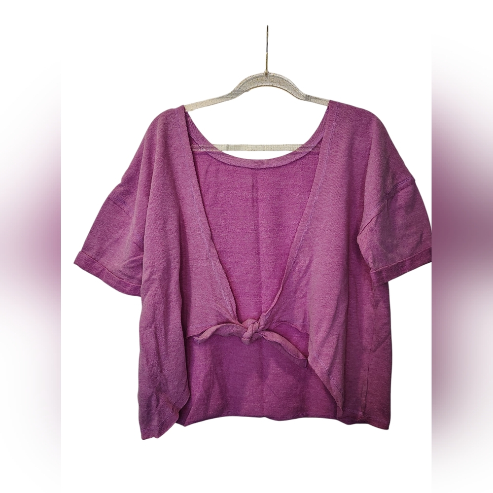 Victoria's Secret Classic open back tie top woman's Large magenta soft cotton